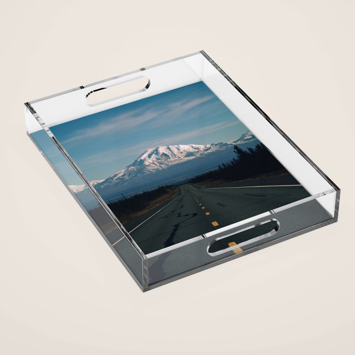 Road to Mount Drum Acrylic Tray Gallery Image 1