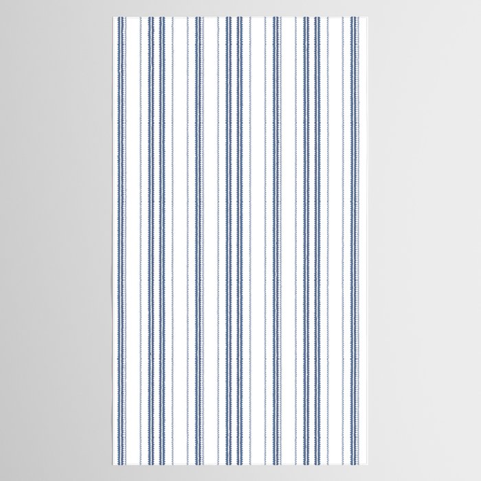 Simple blue and white stripes pattern  Tablecloth Gallery Image 2