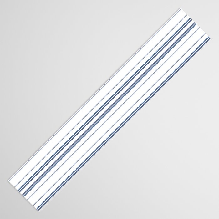 Simple blue and white stripes pattern  Table Runner Gallery Image 3