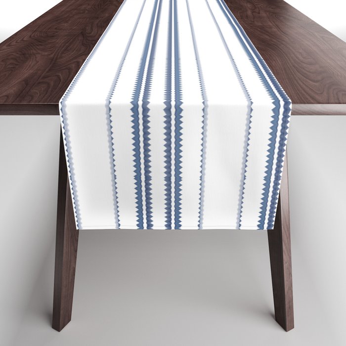 Simple blue and white stripes pattern  Table Runner Gallery Image 1