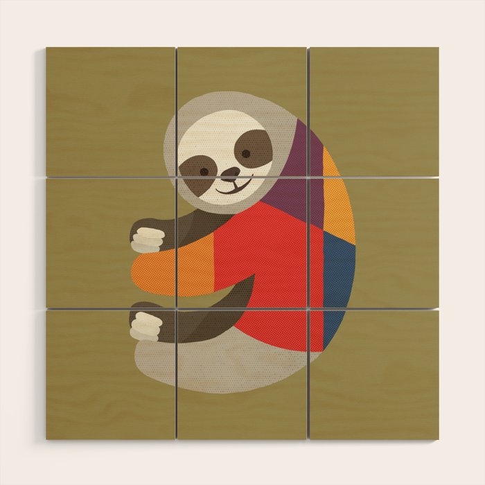 Sloth Wood Wall Art Gallery Image 1