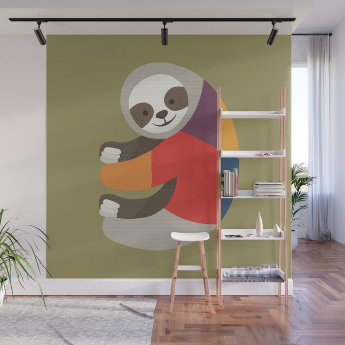 Sloth Wall Mural Gallery Image 1