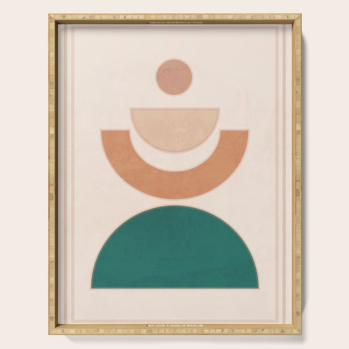 Minimal Geometric Shapes 108 Serving Tray Gallery Image 1