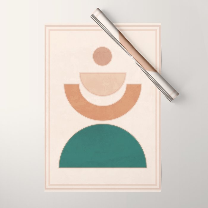 Minimal Geometric Shapes 108 Wrapping Paper Gallery Image 1