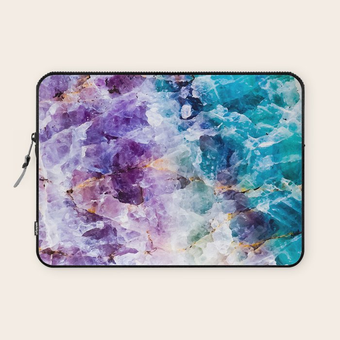 Multicolor quartz texture Laptop Sleeve Gallery Image 1