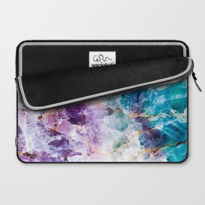 Multicolor quartz texture Laptop Sleeve Gallery Image 2