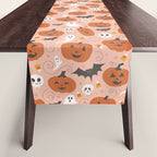 Pumpkin Party on Blush Pink Table Runner Gallery Image 1