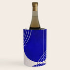 Indigo Blue Abstract Geometrical Composition Wine Chiller Gallery Image 1