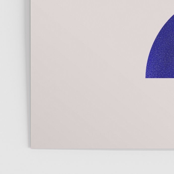 Indigo Blue Abstract Geometrical Composition Poster Gallery Image 3