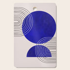 Indigo Blue Abstract Geometrical Composition Cutting Board Gallery Image 1