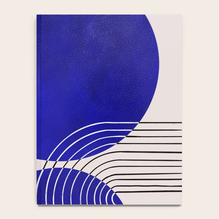 Indigo Blue Abstract Geometrical Composition Notebook Gallery Image 4