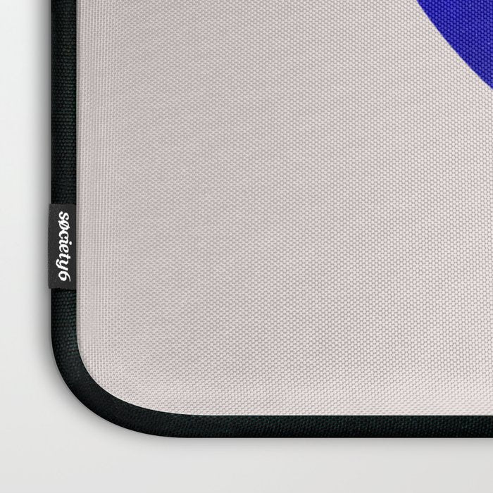Indigo Blue Abstract Geometrical Composition Laptop Sleeve Gallery Image 3