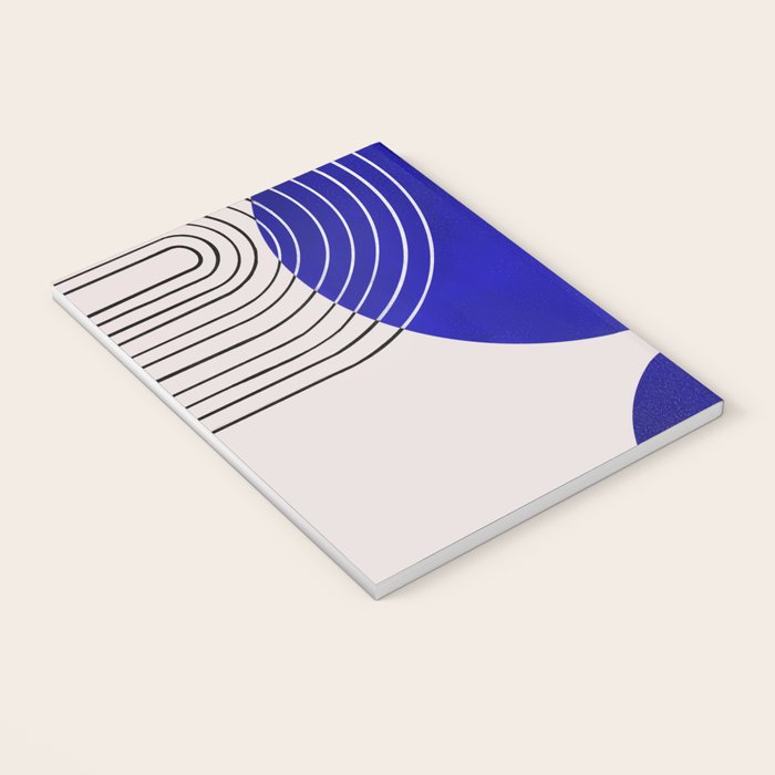 Indigo Blue Abstract Geometrical Composition Notebook Gallery Image 3