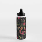 Exotic Midnight Floral Garden Water Bottle Gallery Image 3