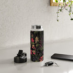 Exotic Midnight Floral Garden Water Bottle Gallery Image 4