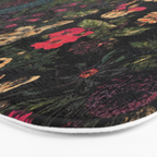 Exotic Midnight Floral Garden Bath Mat Gallery Image 3
