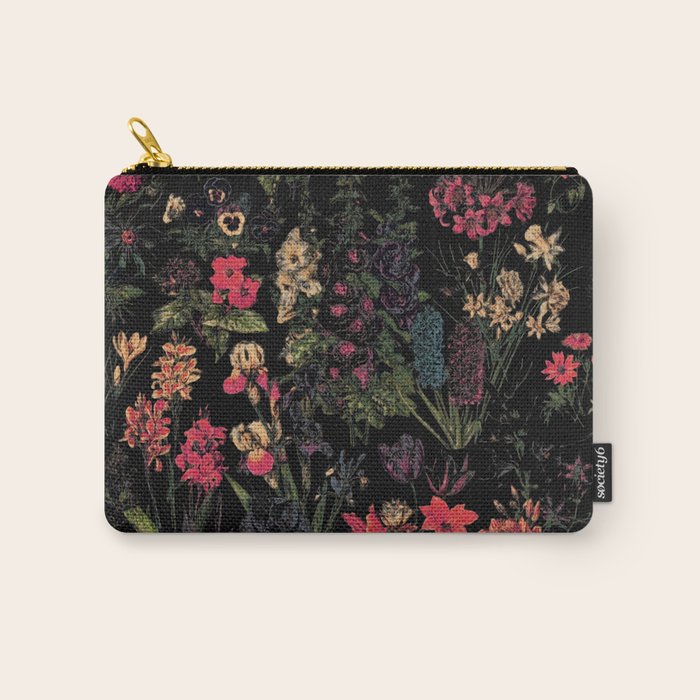 Exotic Midnight Floral Garden Carry All Pouch Gallery Image 1