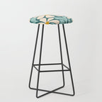 Oh, Daisy! Teal, off-white, yellow Stool Gallery Image 1