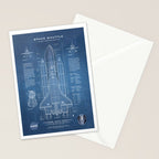 NASA Space Shuttle Blueprint in High Resolution (light blue)  Stationery Card Gallery Image 2