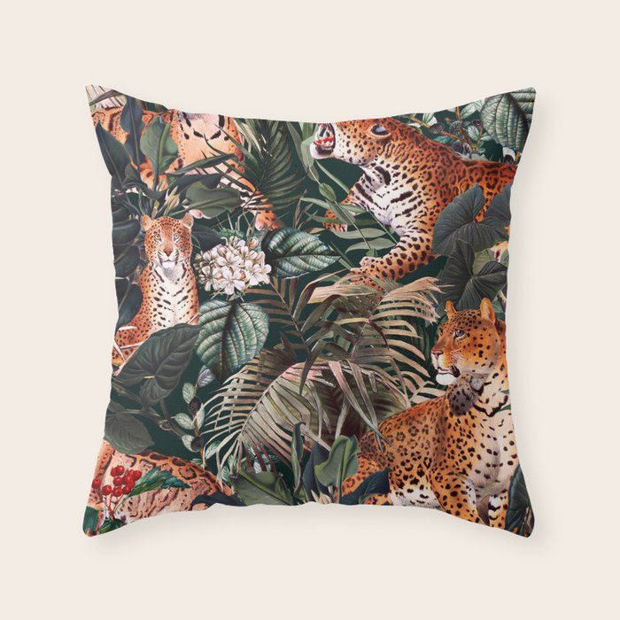 Dangers in the Forest XIII Throw Pillow Gallery Image 1