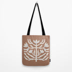 Floral Symmetry  - Inspired by PANTONE 17 1230 Mocha Mousse Tote Bag Gallery Image 2