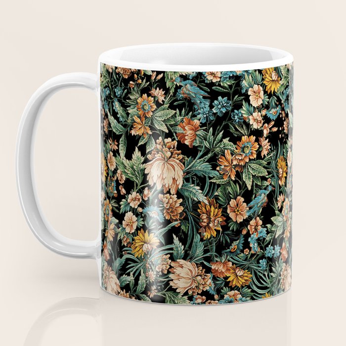 Floral and Birds Pattern Coffee Mug Gallery Image 3