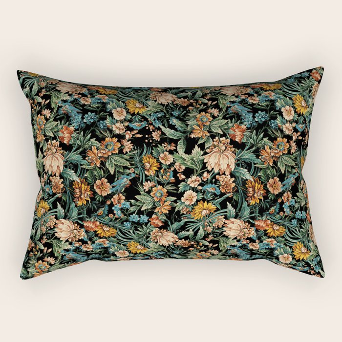 Floral and Birds Pattern Rectangular Pillow Gallery Image 1