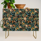 Floral and Birds Pattern Credenza Gallery Image 1