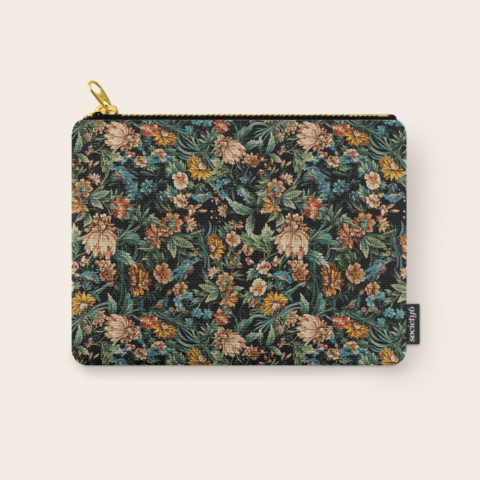 Floral and Birds Pattern Carry All Pouch Gallery Image 1