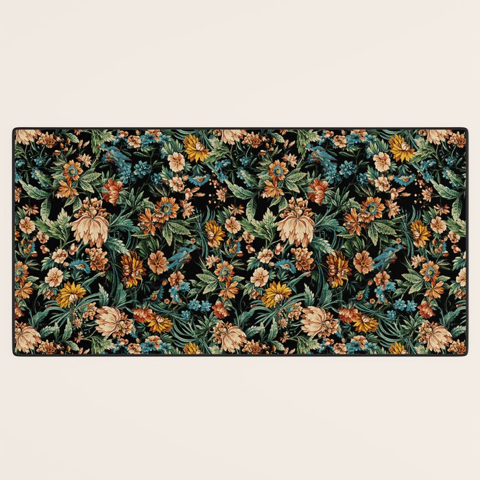 Floral and Birds Pattern Desk Mat Gallery Image 3