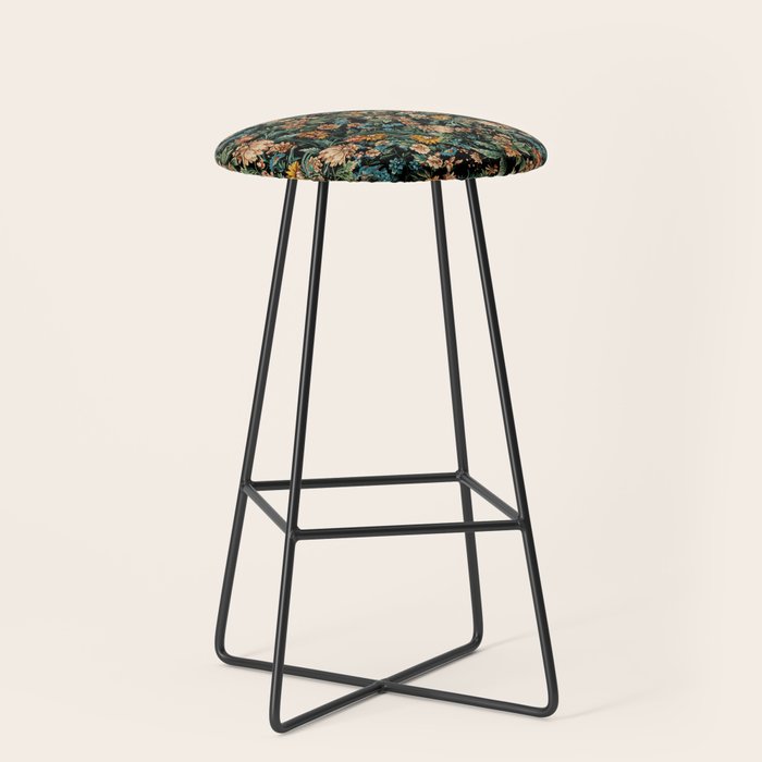 Floral and Birds Pattern Stool Gallery Image 1