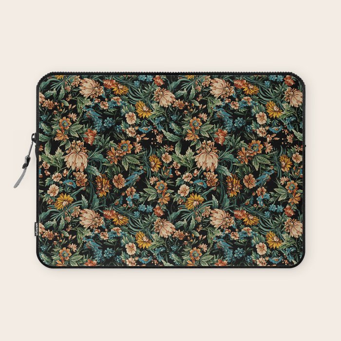 Floral and Birds Pattern Laptop Sleeve Gallery Image 1
