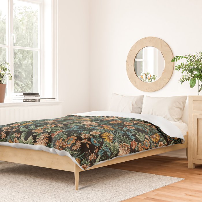 Floral and Birds Pattern Duvet Cover Gallery Image 2