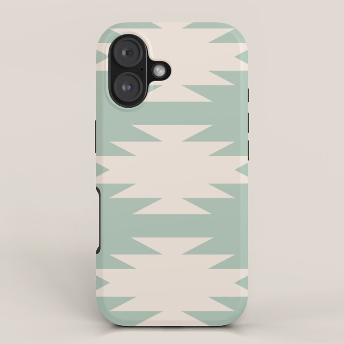 Geometric Southwestern Minimalism - Neutral Sage Green iPhone Case Gallery Image 1