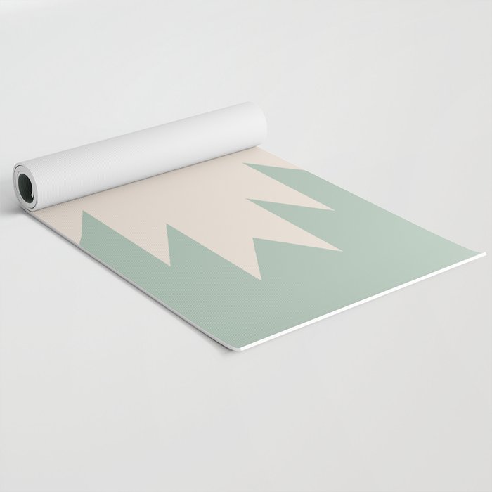 Geometric Southwestern Minimalism - Neutral Sage Green Yoga Mat Gallery Image 2