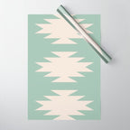 Geometric Southwestern Minimalism - Neutral Sage Green Wrapping Paper Gallery Image 1