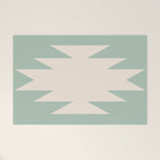 Geometric Southwestern Minimalism - Neutral Sage Green Welcome Mat Gallery Image 1