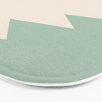 Geometric Southwestern Minimalism - Neutral Sage Green Bath Mat Gallery Image 3