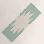 Geometric Southwestern Minimalism - Neutral Sage Green Yoga Mat Gallery Image 1