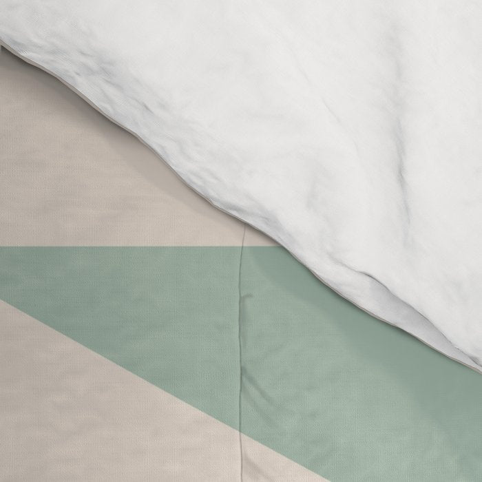 Geometric Southwestern Minimalism - Neutral Sage Green Comforter Gallery Image 4