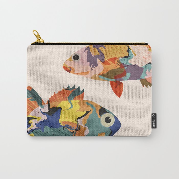 Fish collage Carry All Pouch Gallery Image 1