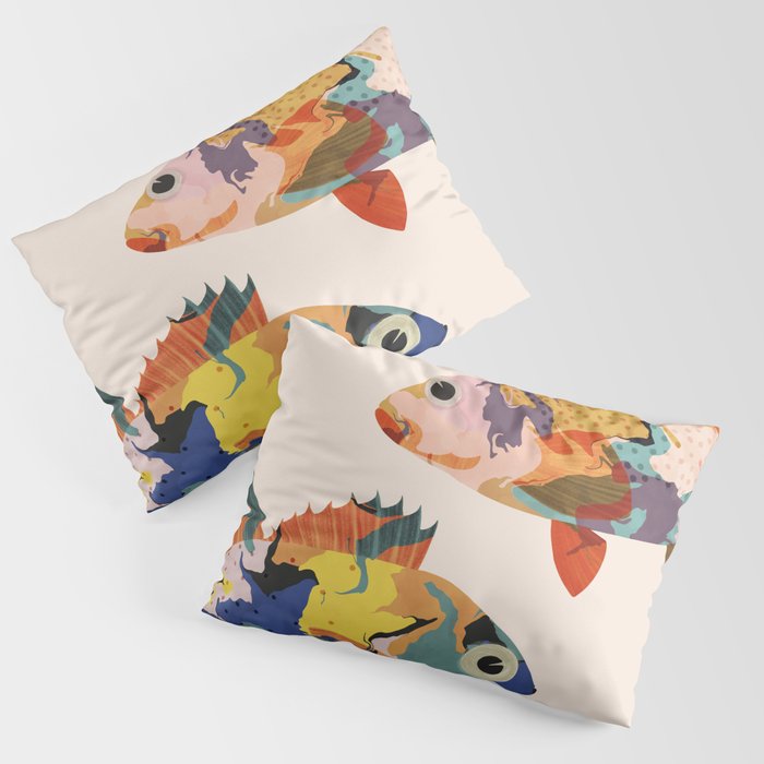 Fish collage Pillow Sham Gallery Image 3