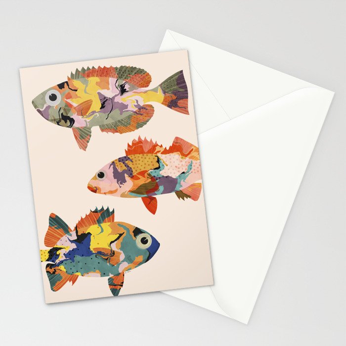 Fish collage Stationery Card Gallery Image 2