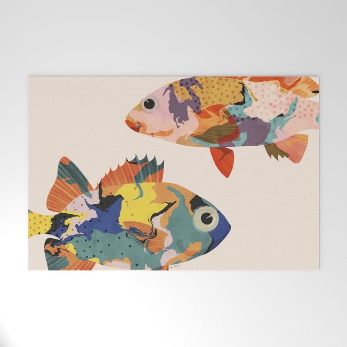 Fish collage Welcome Mat Gallery Image 1