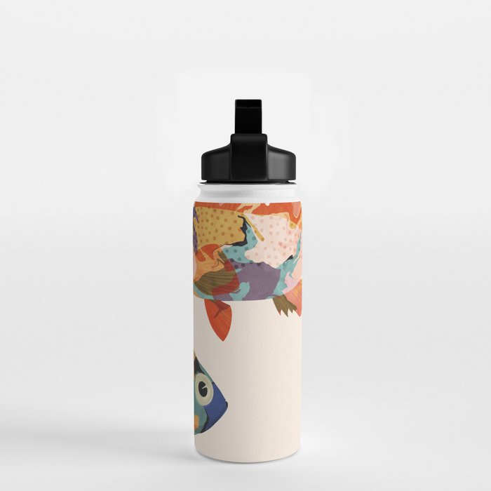 Fish collage Water Bottle Gallery Image 2