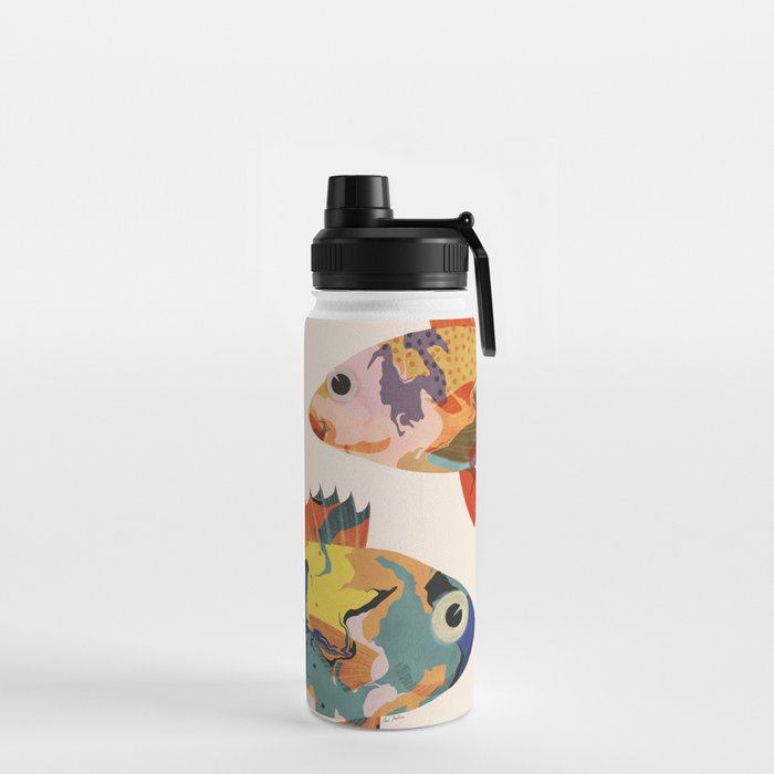 Fish collage Water Bottle Gallery Image 2