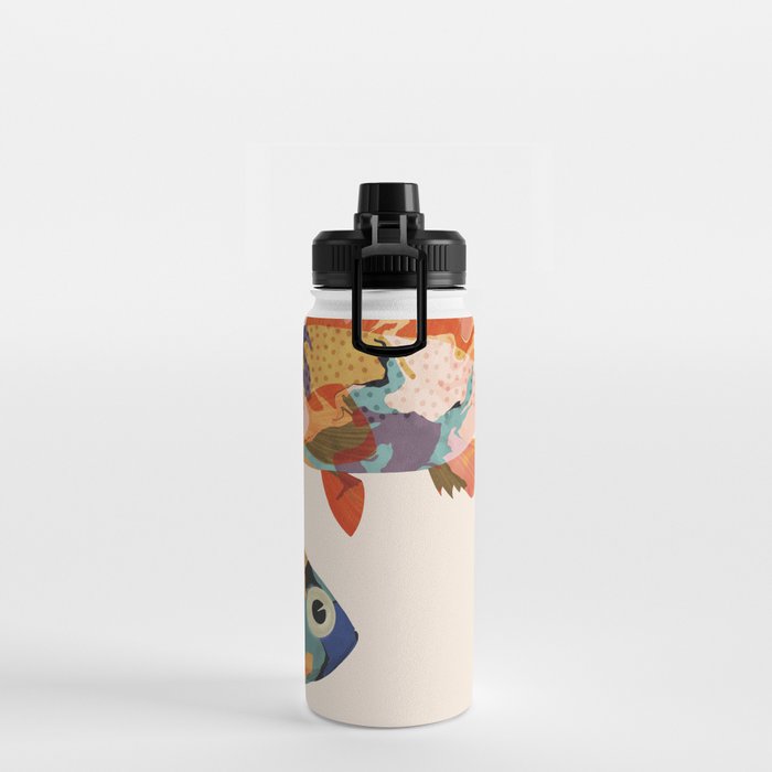 Fish collage Water Bottle Gallery Image 2
