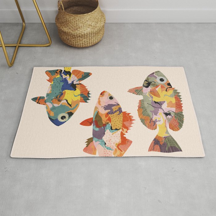 Fish collage Rug Gallery Image 1