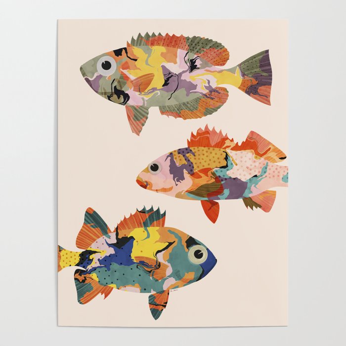 Fish collage Poster Gallery Image 4