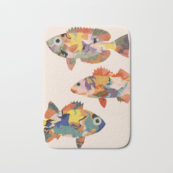 Fish collage Bath Mat Gallery Image 1